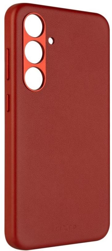 Kryt na mobil FIXED MagLeather s podporou MagSafe pro Samsung Galaxy S24+ červený