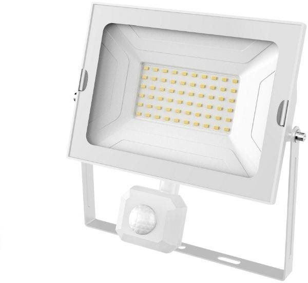 LED reflektor Avide ultratenký LED reflektor s čidlem pohybu bílý 50 W
