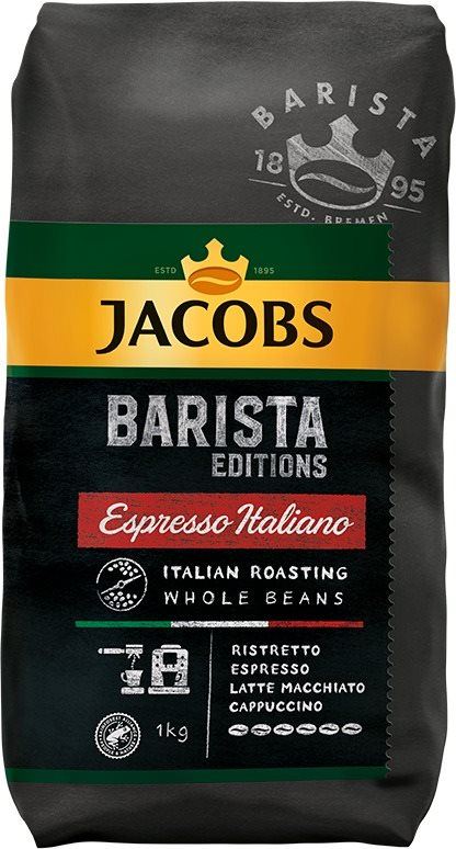 Káva Jacobs Barista Espresso Italiano Zrnková Káva 1000g