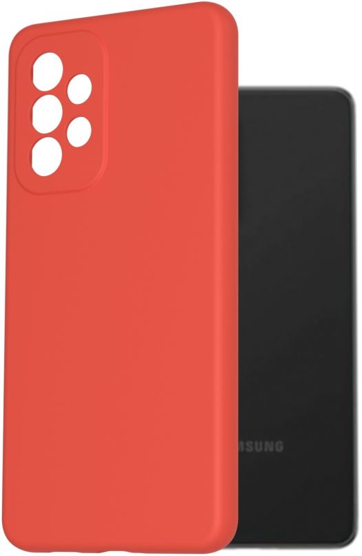 Kryt na mobil AlzaGuard Premium Liquid Silicone Case pro Samsung Galaxy A53 červené