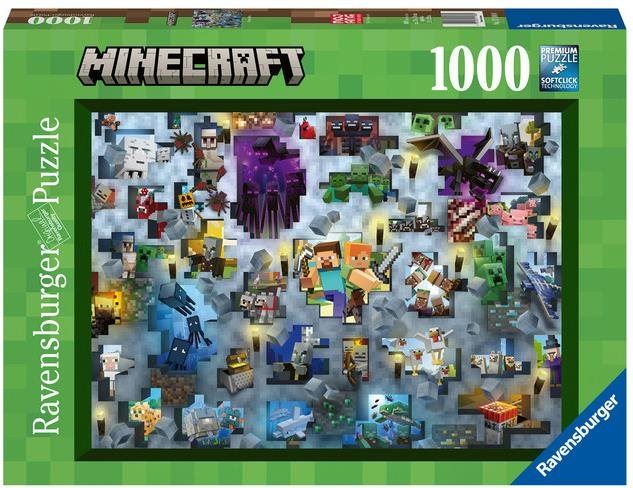 Puzzle Ravensburger puzzle 171880 Challenge Puzzle: Minecraft 1000 dílků