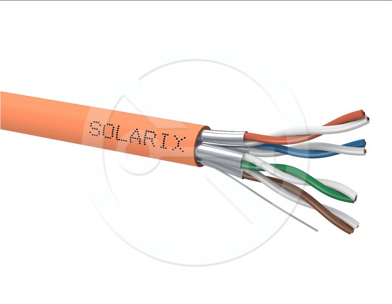 Instalační kabel Solarix CAT6A STP LSOHFR B2ca s1 d1 a1 500m/cívka SXKD-6A-STP-LSOHFR-B2ca