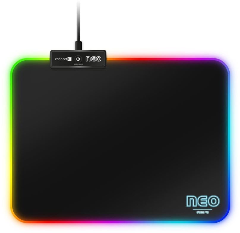 Podložka pod myš CONNECT IT CMP-3100-SM NEO RGB, černá