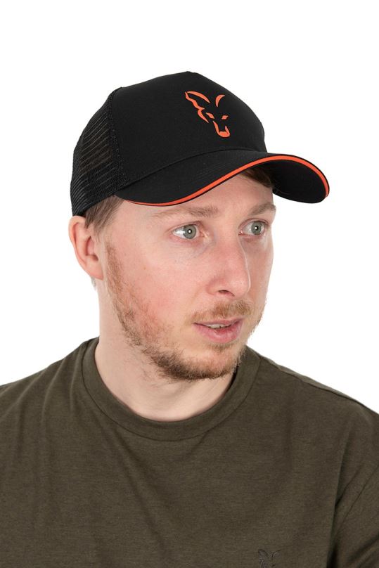 FOX Kšiltovka Collection Black/Orange Trucker Cap