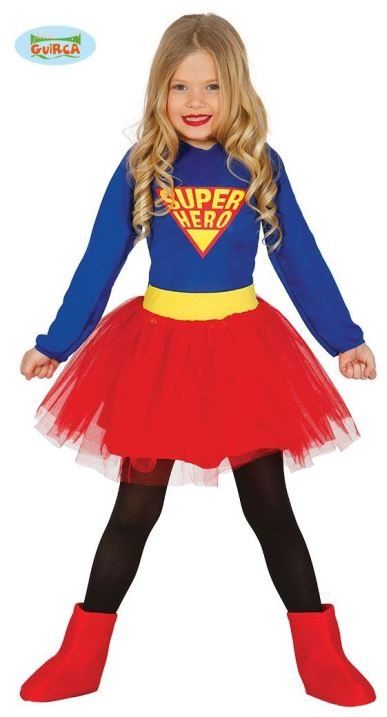 Kostým Dětský Kostým Superhrdinka - Superhero - vel.5-6 let
