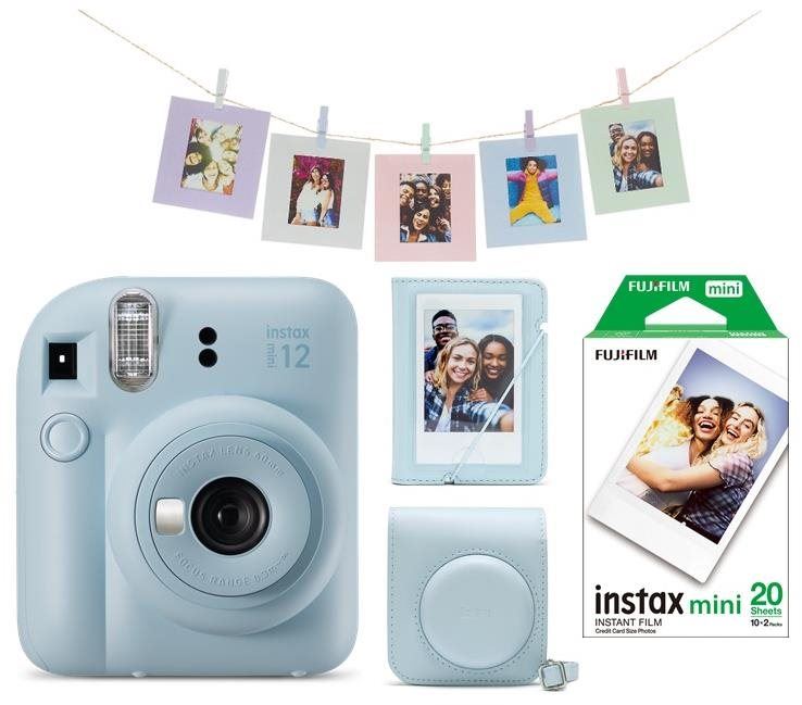 Instantní fotoaparát Fujifilm Instax Mini 12 Blue + Mini 12 ACC kit + 2x10 film