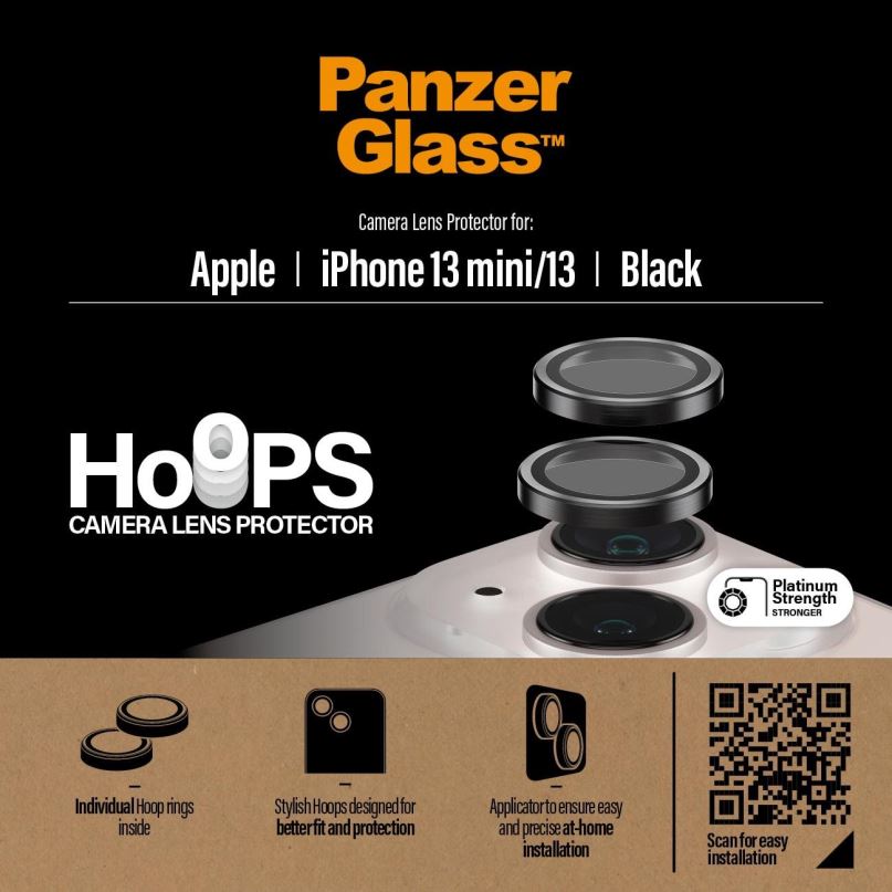 Ochranné sklo na objektiv PanzerGlass HoOps Apple iPhone 13 mini/13 - ochranné kroužky pro čočky fotoaparátu