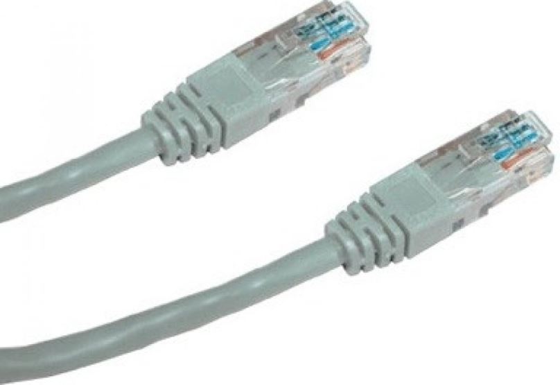 Síťový kabel Datacom CAT5E UTP šedý 1m