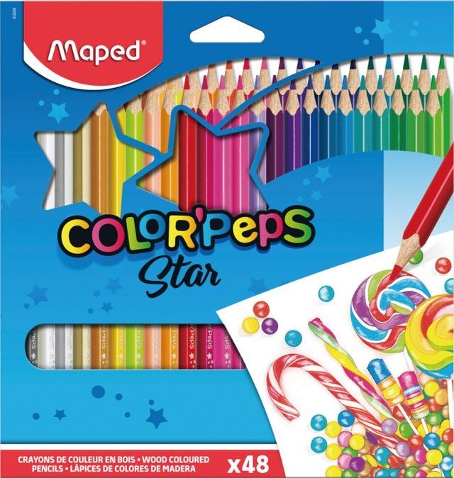 Pastelky MAPED Color Peps, 48 barev