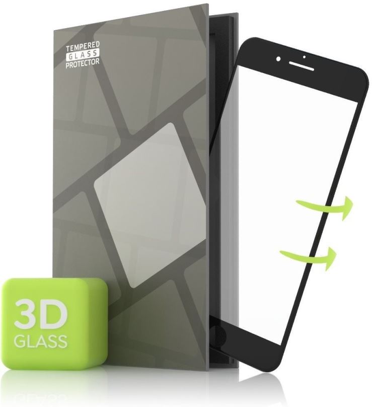 Ochranné sklo Tempered Glass Protector pro iPhone 7 / 8/ SE 2022 / SE 2020 (Case Friendly) 3D GLASS, černé