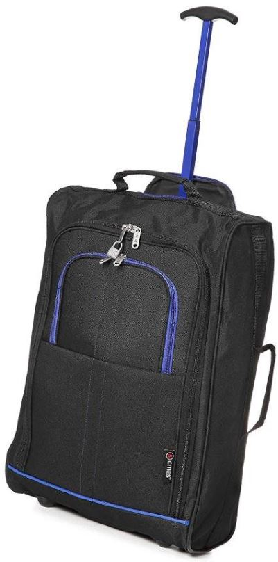 Cestovní kufr CITIES T-830 S, černá/modrá