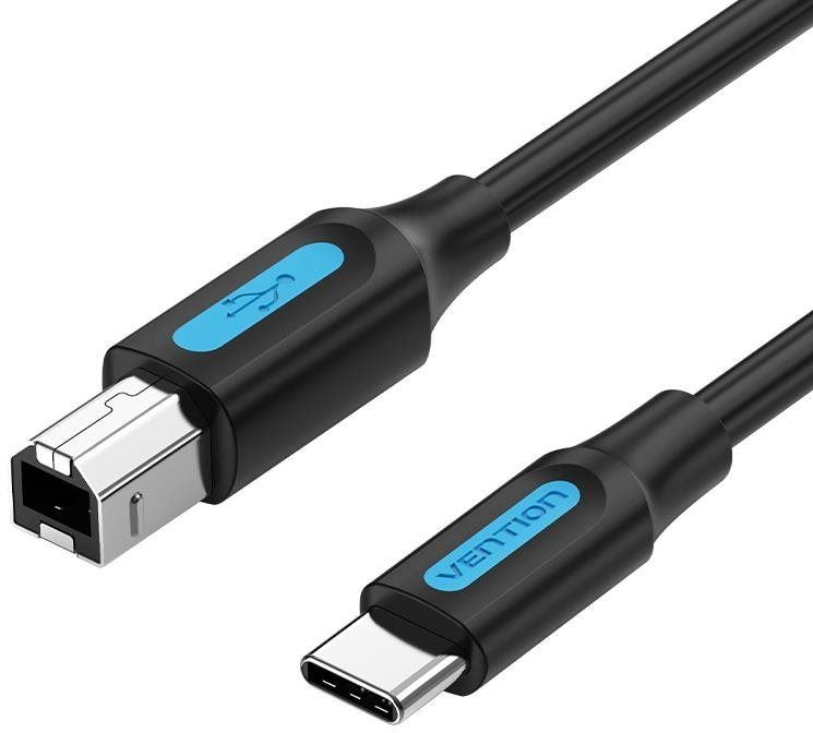 Datový kabel Vention USB-C 2.0 to USB-B Printer 2A Cable 0.5M Black