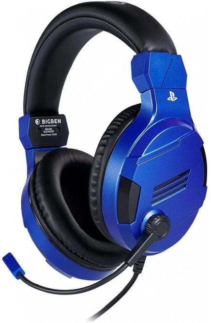 Herní sluchátka BigBen PS4 Stereo-Headset v3 - modrý