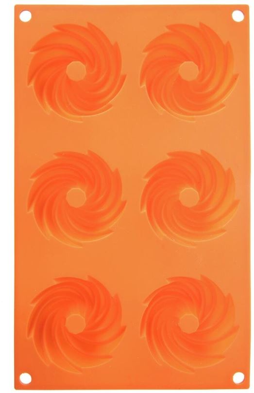 Pečicí forma ORION Forma na věnečky 6 silikon oranžová