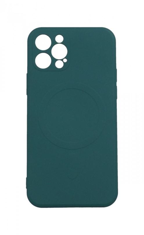 Kryt na mobil TopQ Kryt iPhone 12 Pro s MagSafe tmavě zelený 85012