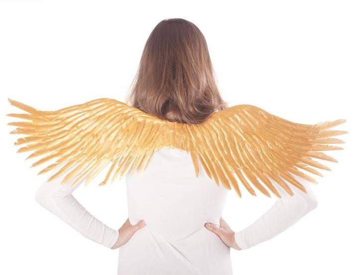 Doplněk ke kostýmu Křídla anděl zlatá - rozpětí 96 cm - Vánoce