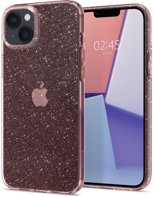 Kryt na mobil Spigen Liquid Crystal Glitter Rose Quartz iPhone 14