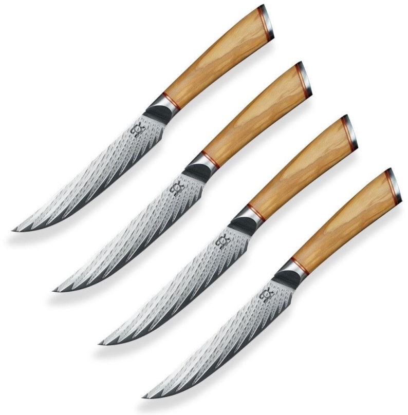 Sada nožů Dellinger Sada 4 steakových nožů olive