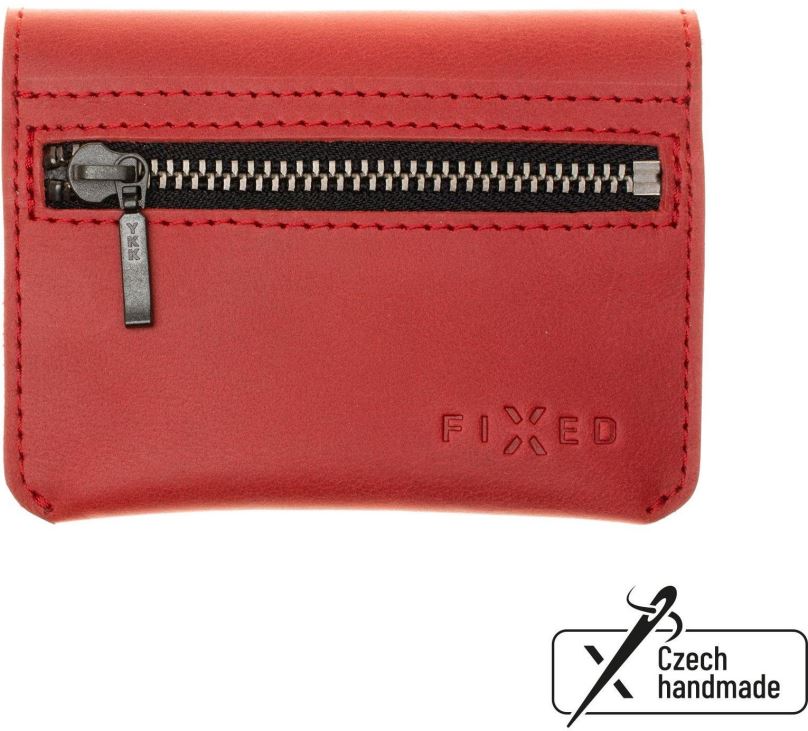 Peněženka FIXED Tripple Wallet z pravé hovězí kůže červená