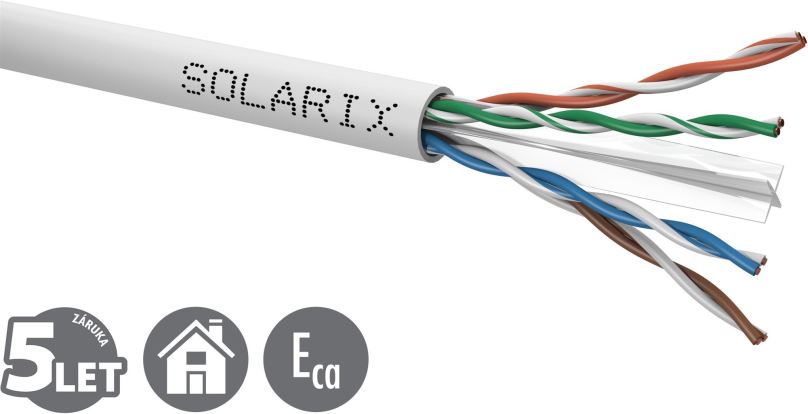 Instalační kabel Solarix CAT6 UTP PVC drát SXKD-6-UTP-PVC