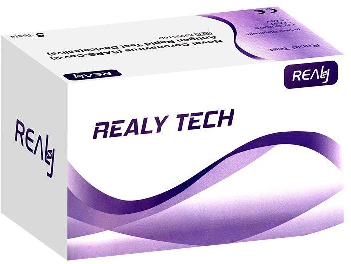 Tester Realy Tech Covid-19 Ag test ze slin - určený pro samotestování, krabička 5ks
