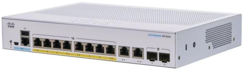 Switch CISCO CBS350 Managed 8-port GE, Full PoE, 2x1G Combo