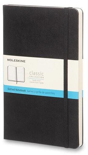 Zápisník MOLESKINE L, tvrdé desky, tečkovaný, černý