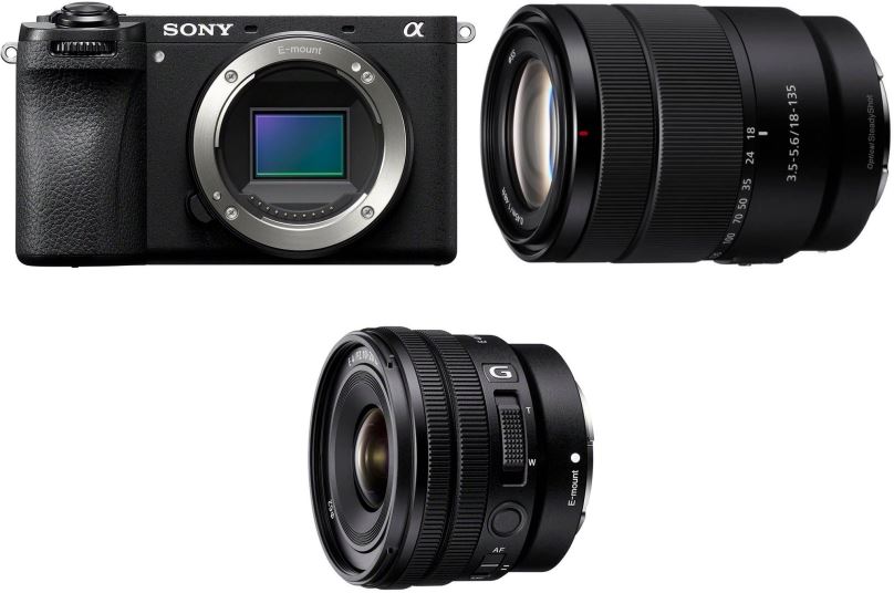 Set Sony Alpha A6700 + E 18-135mm f/3.5-5.6 + E PZ 10-20mm F4 G