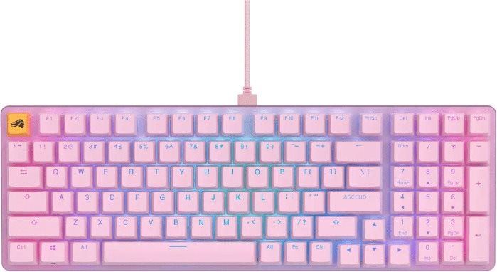Herní klávesnice Glorious GMMK 2 Full-Size keyboard - Fox Switches, ANSI-Layout, pink