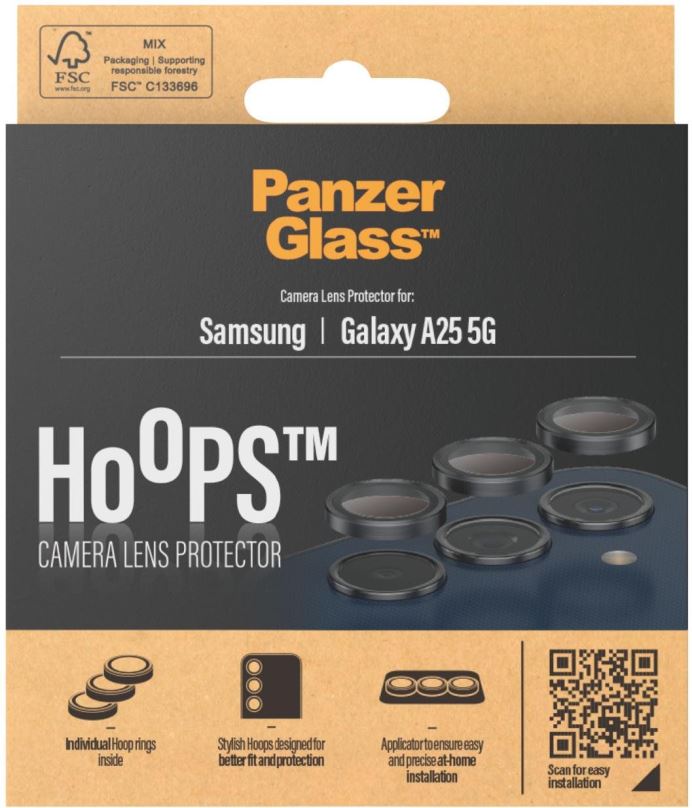 Ochranné sklo na objektiv PanzerGlass HoOps Samsung Galaxy A25 5G (ochrana čoček fotoaparátu)