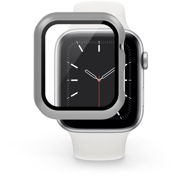 Ochranný kryt na hodinky Epico tvrzené pouzdro pro Apple Watch 4/5/6/SE (44 mm) - stříbrné