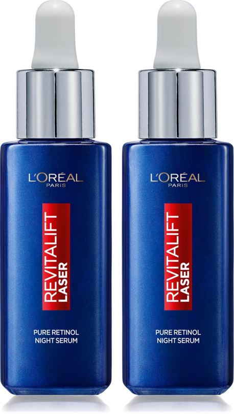 Kosmetická sada L'ORÉAL PARIS Revitalift Laser X3 Retinol Night Serum 2 x 30 ml