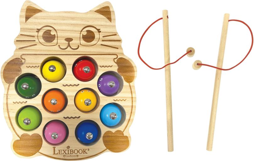 Stolní hra Lexibook Bio Toys Chamtivá kočka - dřevěná hra