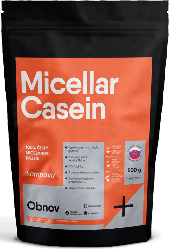 Protein Kompava Micellar Casein 500g, čokoláda/pomeranč