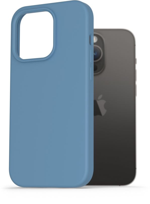 Kryt na mobil AlzaGuard Premium Liquid Silicone Case pro iPhone 14 Pro modré