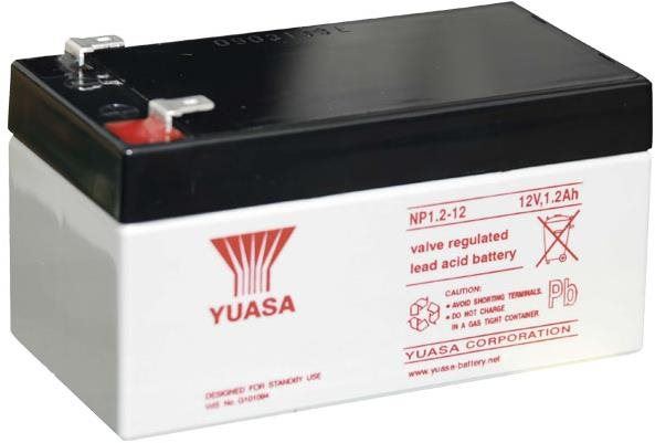 Baterie pro záložní zdroje YUASA 12V 1.2Ah bezúdržbová olověná baterie NP1.2-12