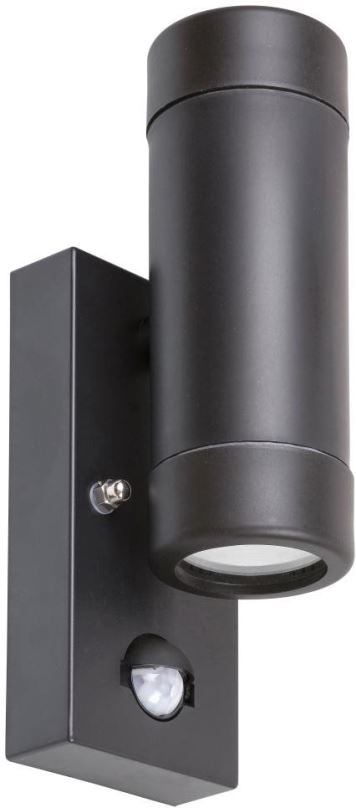 Nástěnná lampa Rabalux - VenKovní nástěnné svítidlo se senzorem 2xGU10/10W/230V Černá IP44