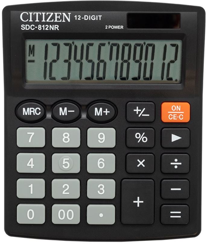 Kalkulačka CITIZEN SDC812NR černá