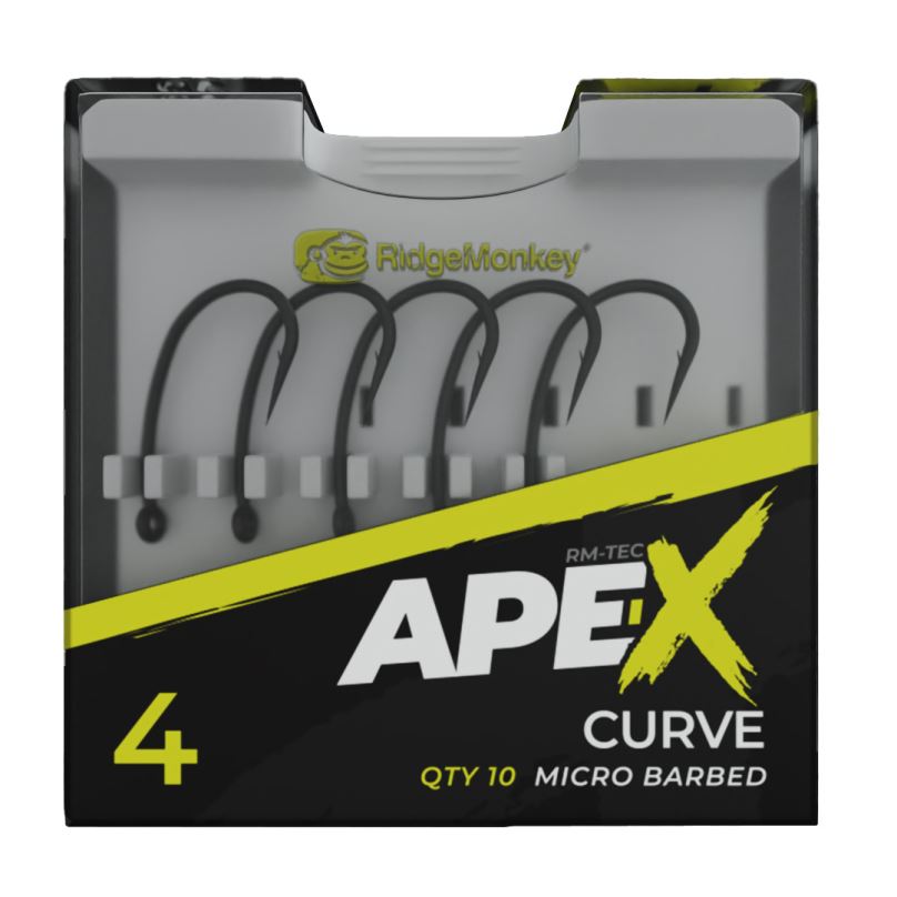 RidgeMonkey Háček Ape-X Curve Barbed Velikost 6 10ks