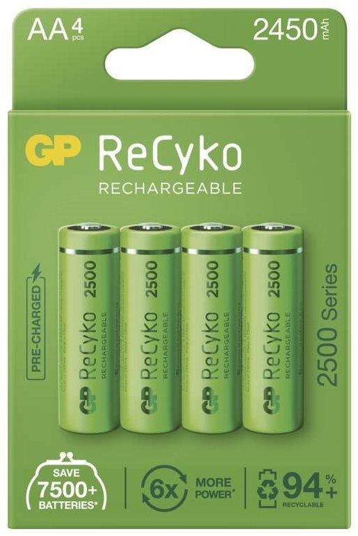 Nabíjecí baterie GP ReCyko 2500 AA (HR6), 4 ks