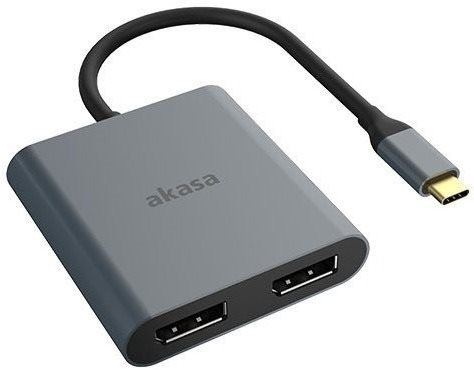 Redukce AKASA USB Type-C Adaptér - 2 x DP, 4K / AK-CBCA18-18BK