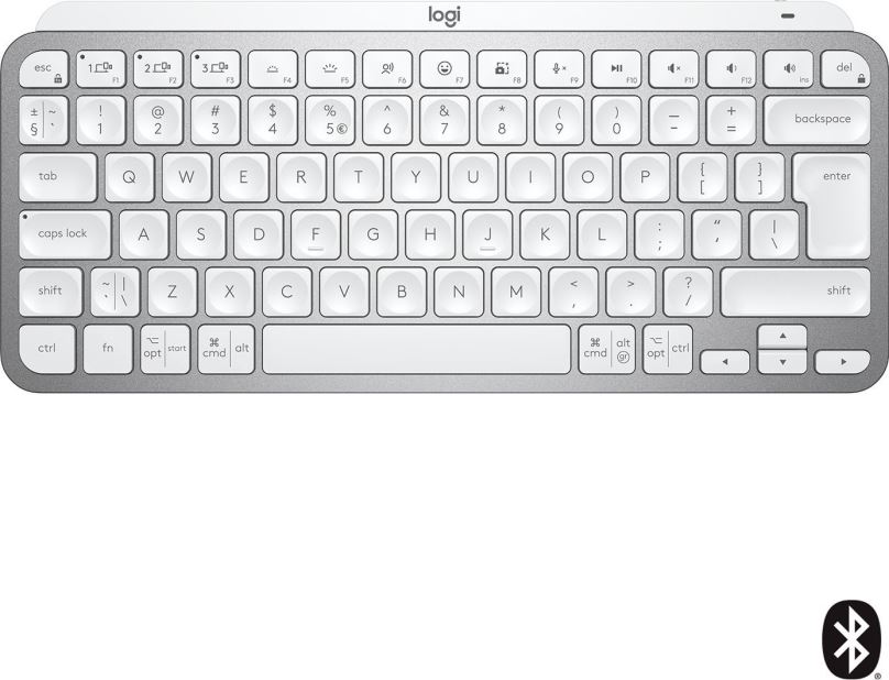 Klávesnice Logitech MX Keys Mini Minimalist Wireless Illuminated Keyboard, Pale Grey - US INTL