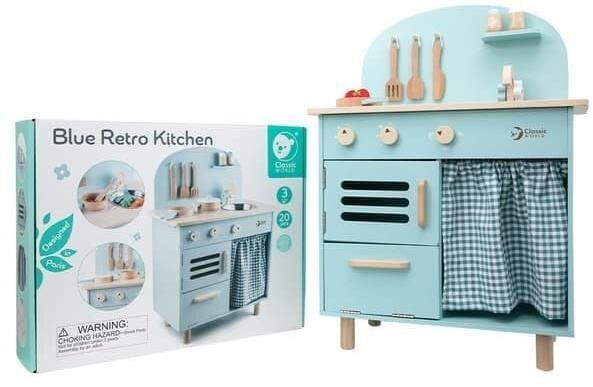 Dětská kuchyňka Classic World Retro kuchyňka s příslušenstvím dřevěná