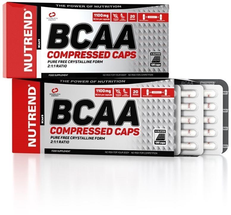 Aminokyseliny Nutrend BCAA Compressed caps, 120 kapslí