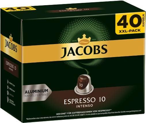 Kávové kapsle Jacobs Espresso Intens intenzita 10, 40ks kapslí pro Nespresso®*