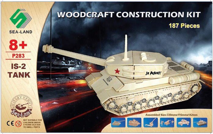 WOODEN TOY , WCK 3D puzzle Tank IS-2