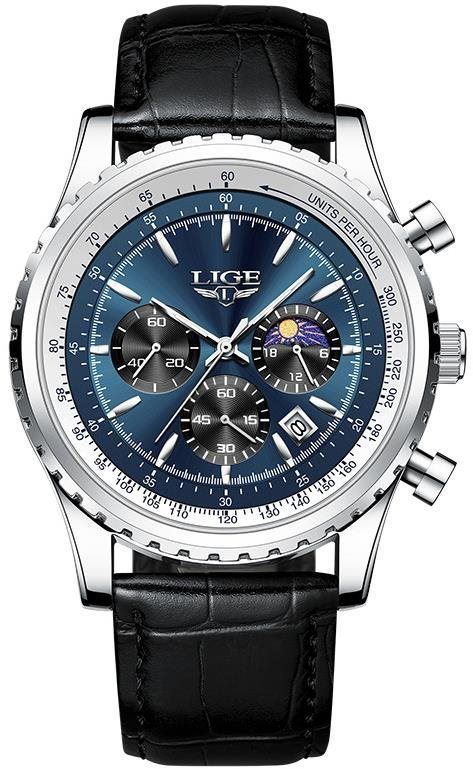 Pánské hodinky Lige Man 8989-9 silver blue