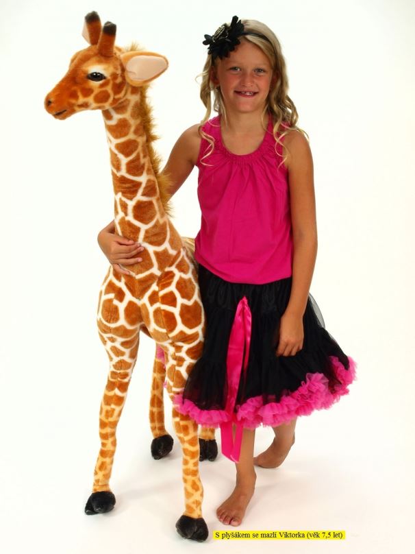 Plyšová žirafa stojící, výška 137 cm, délka 80cm