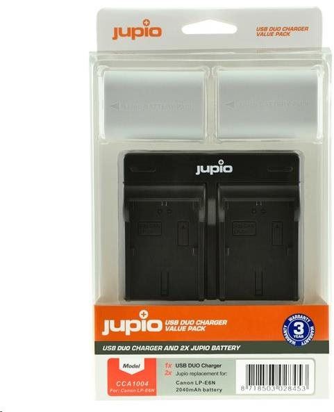Baterie pro fotoaparát Jupio set 2x LP-E6N 2040 mAh + Dual Charger pro Canon