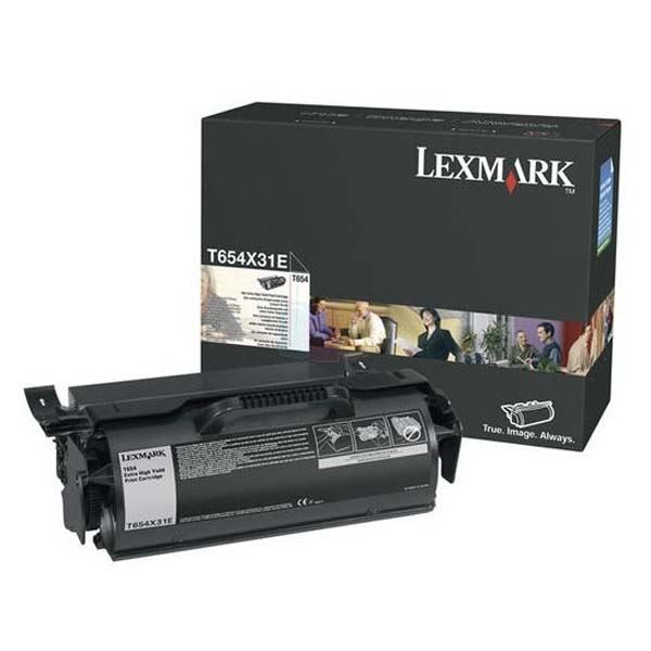 Lexmark originální toner T654X31E, black, 36000str., corporate cartridge, extra high capacity, Lexmark T654, O